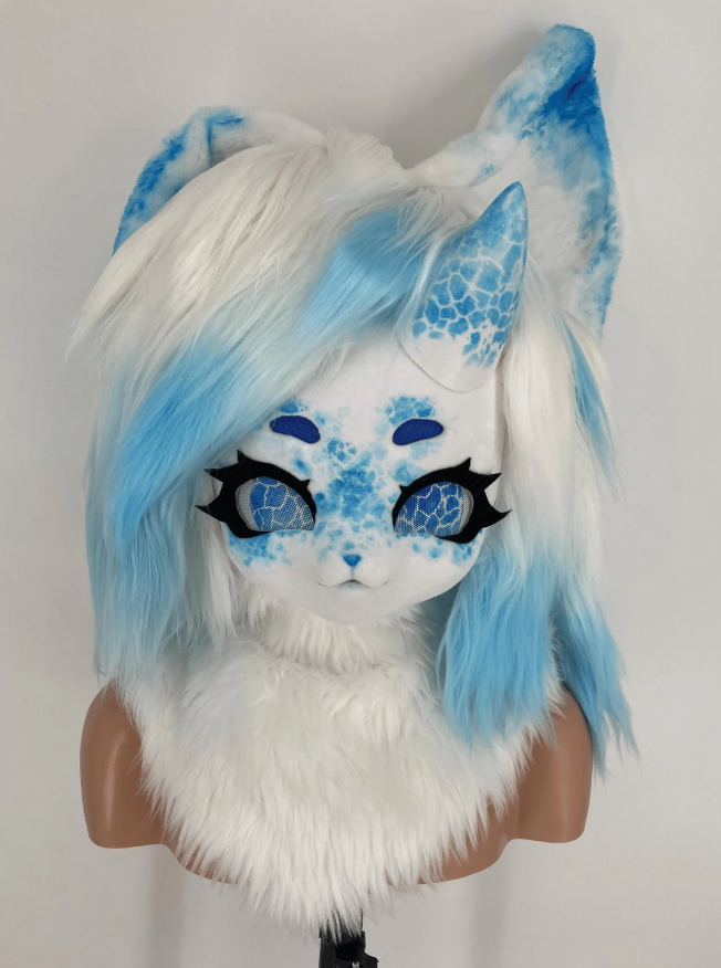 Fursuit Kig Head Blue Dog Pre-Made