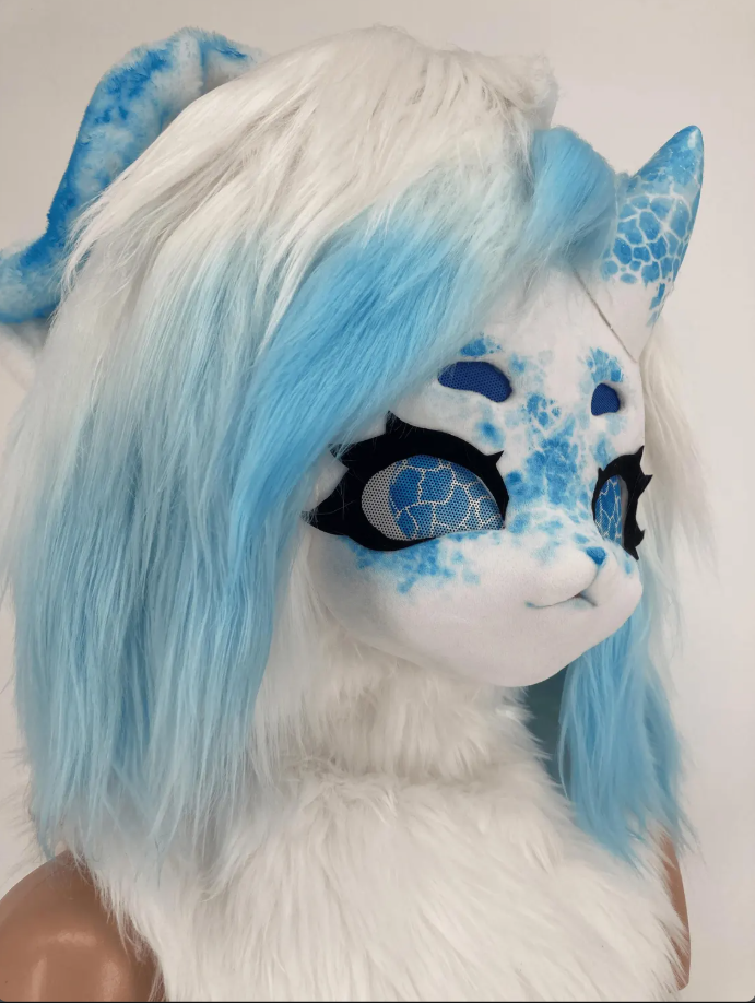 Fursuit Kig Head Blue Dog Pre-Made
