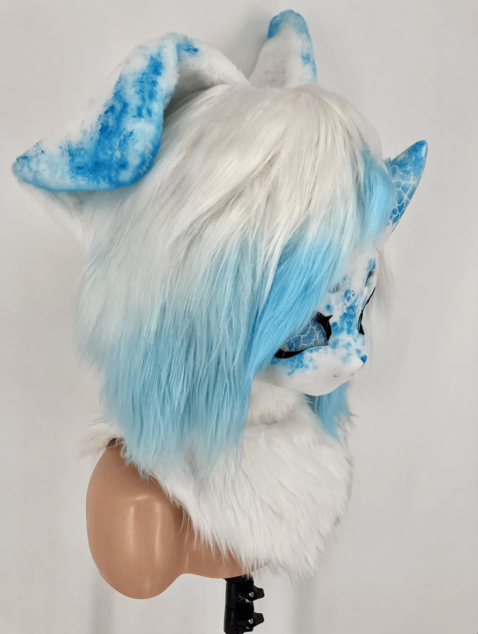 Fursuit Kig Head Blue Dog Pre-Made