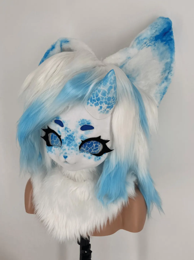 Fursuit Kig Head Blue Dog Pre-Made