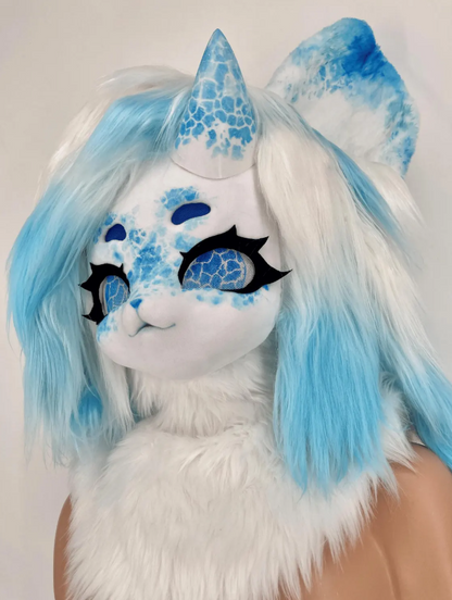 Fursuit Kig Head Blue Dog Pre-Made